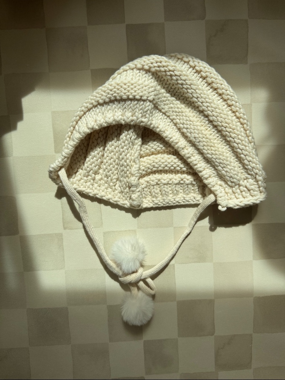 Baby Unisex | Organic Cotton Knit Bonnet Oatmeal